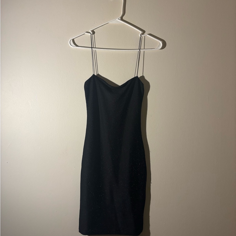 Elegant Black Spaghetti Strap Dress